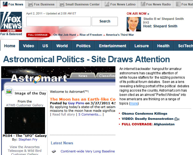 Astromart makes the news