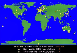 Earth lightens up.