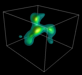 Giant gas clouds illuminate universe’s largest structure