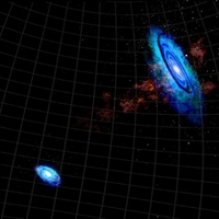 Neighbor galaxies may have brushed closely