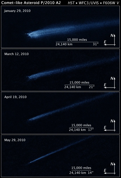 Hubble Captures Images of Possible Asteroid Collision