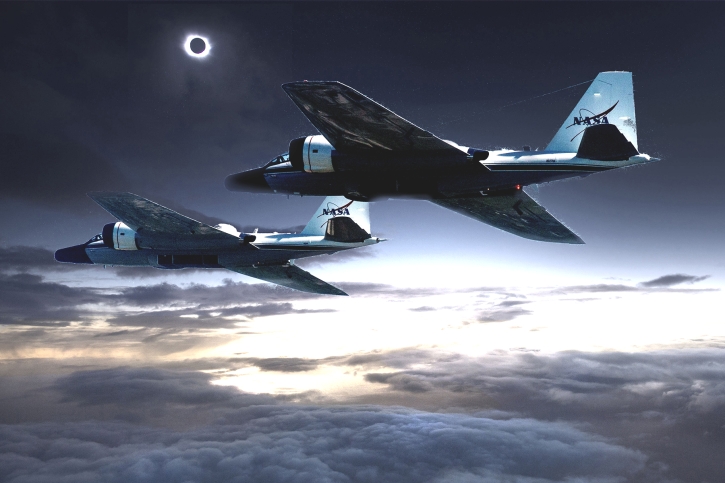 NASA to Chase Eclipse with a Pair of WB-57s at 50,000 Feet