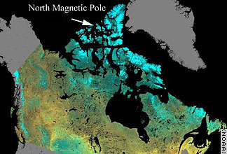 Movement of Earth's North Magnetic Pole Accelerating Rapidly