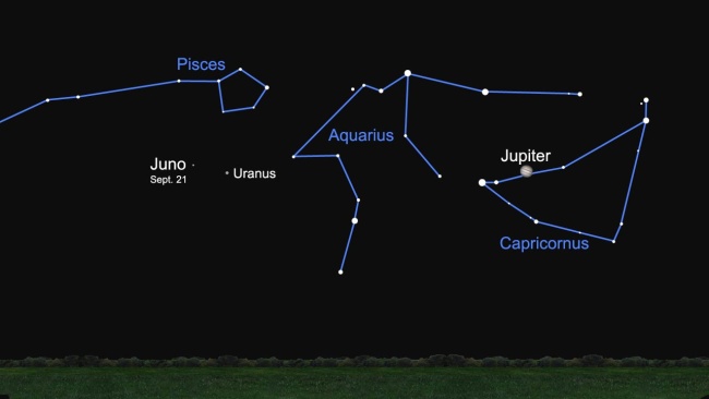 Asteroid Juno Grabs the Spotlight in Late September