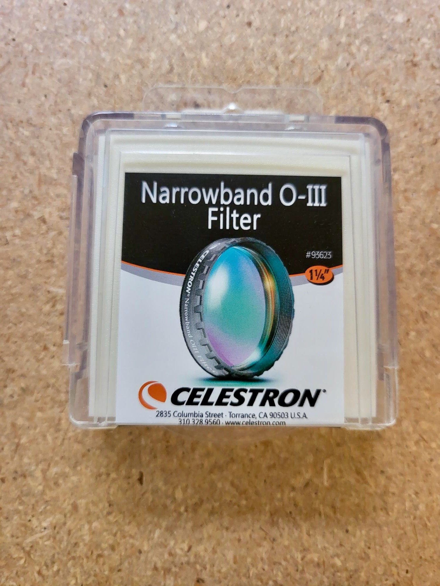 Celestron 1.25" OIII Narrowband Filter Part CEL93623 Astromart