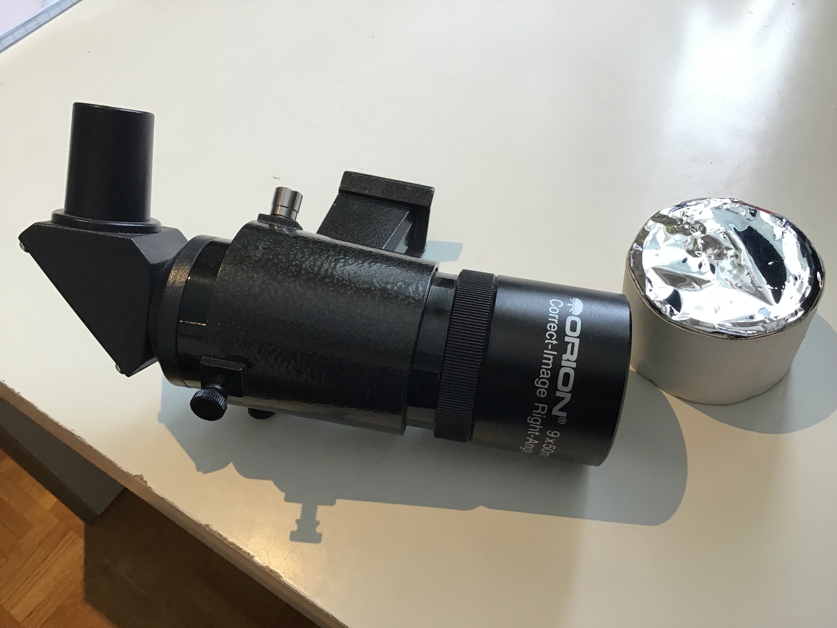 Orion right angle finder 9 x 50mm + home made solar filter Astromart