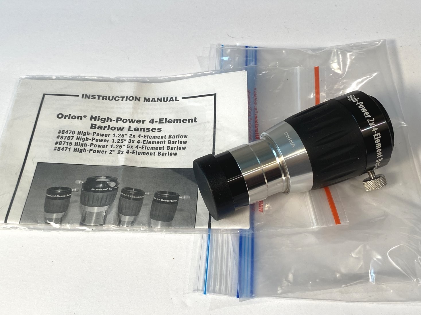 Orion 1.25" 2x 4Element Barlow Lens Astromart