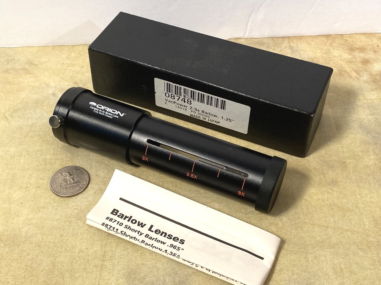 Orion VariPower 2x3x Barlow. As new in every way. Astromart