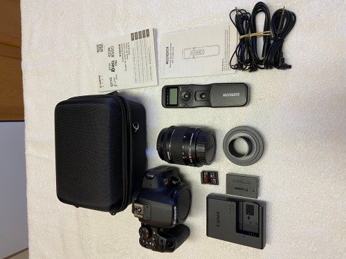 CANON EOS REBEL T8i WITH 18-55mm LENS AND AP ACCESSORIES.   (CAMERA IS NOT AP MODIFIED)