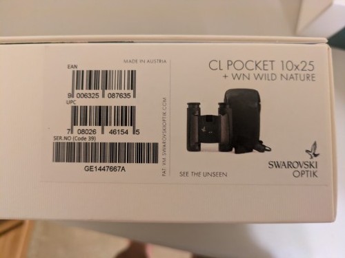 Swarovski CL Pocket 10x 25 mm Binocular - $699.95