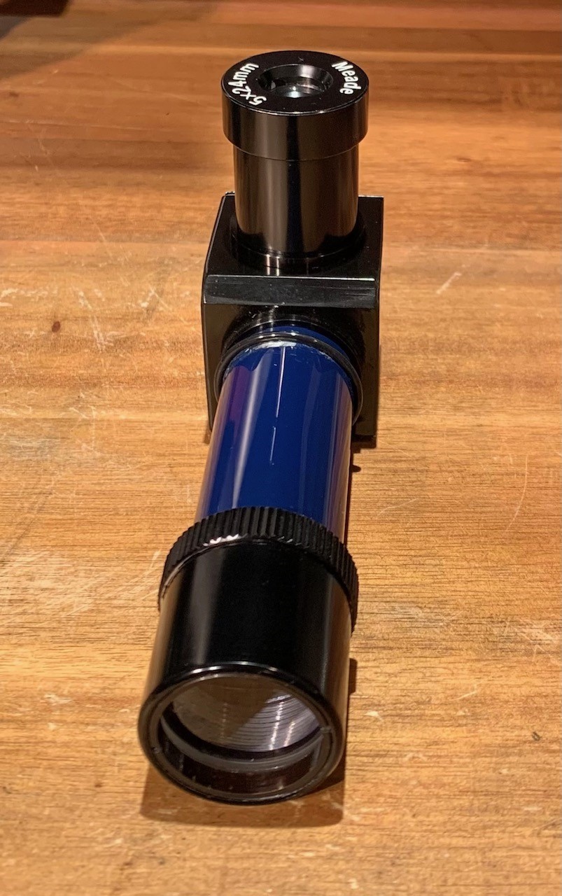 Meade Model 541 5x24 right angle finder with Oring and both caps very rare 1989 Astromart