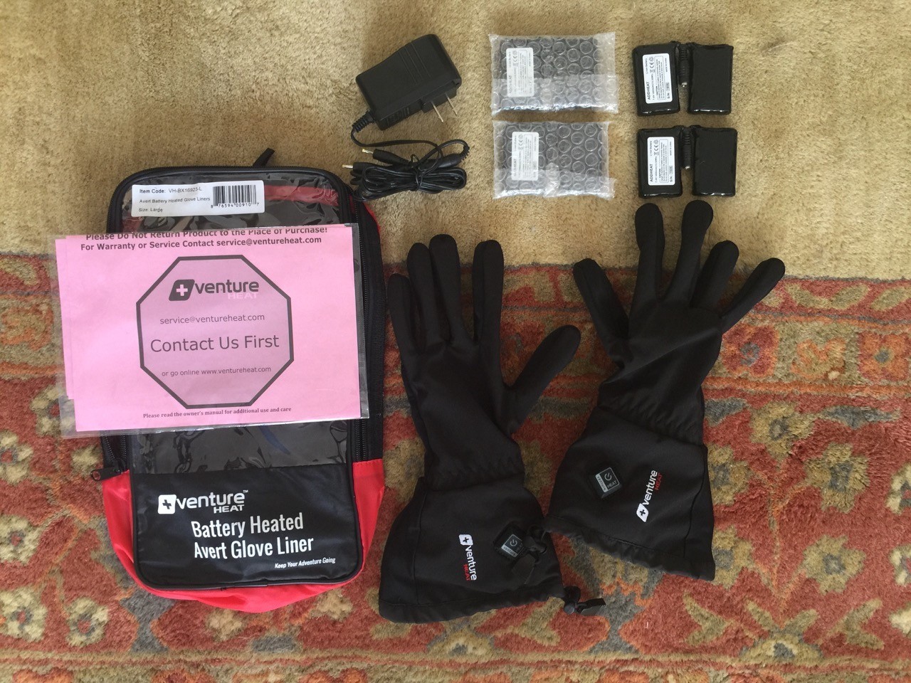 Venture Heated Glove Liners with Extra Battery Packs Price Reduced