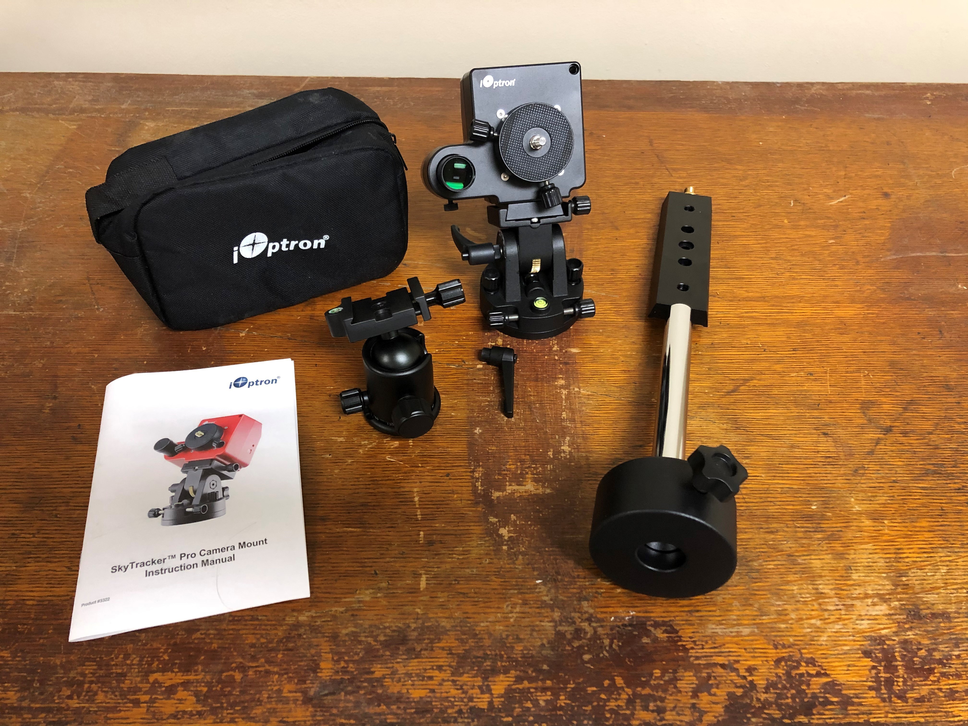 iOptron SkyTracker Pro Camera Mount, polar scope, ball head