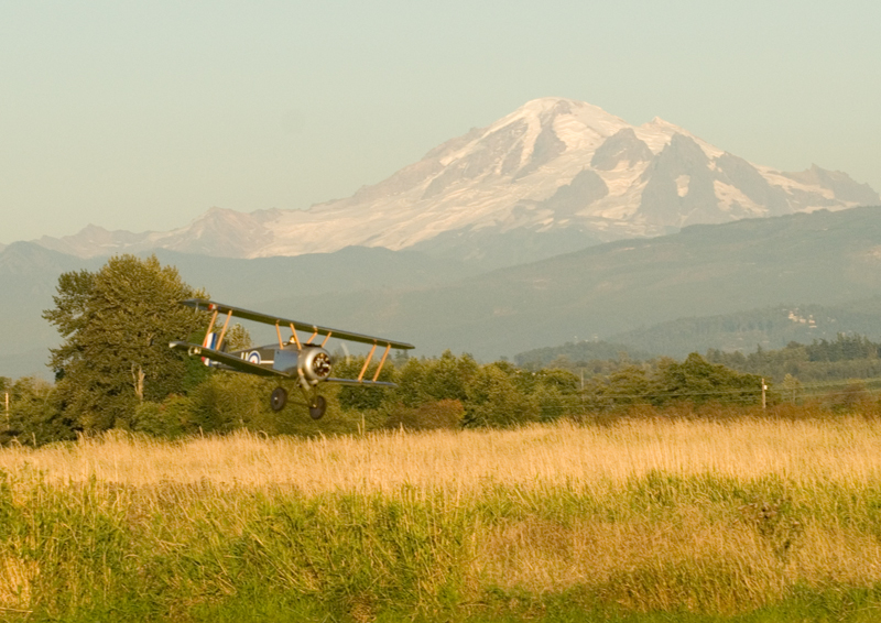 R/C Airplane and Mt. Baker