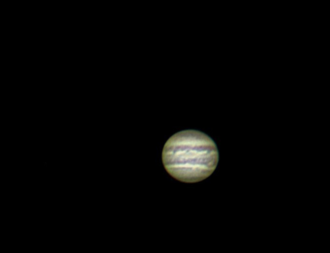 Jupiter with Great red spot leaving the scene