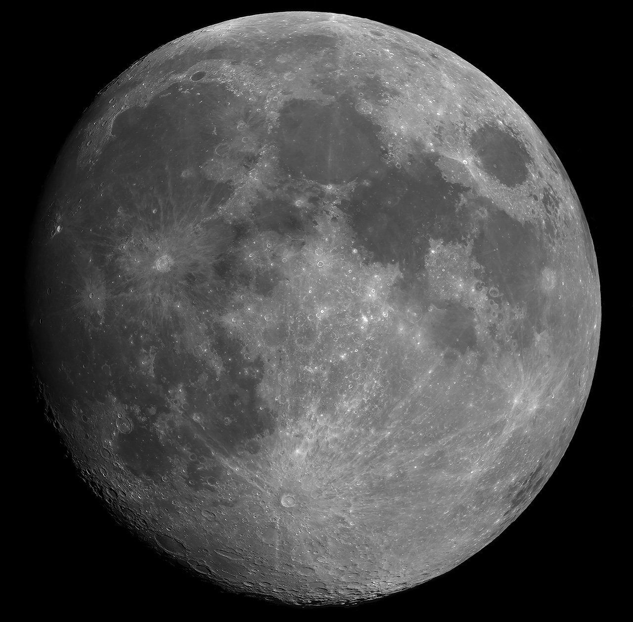 Near full moon with Tak TOA-130F