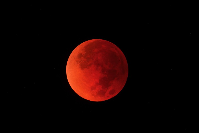 Lunar Eclipse January 2018 Deep Red image