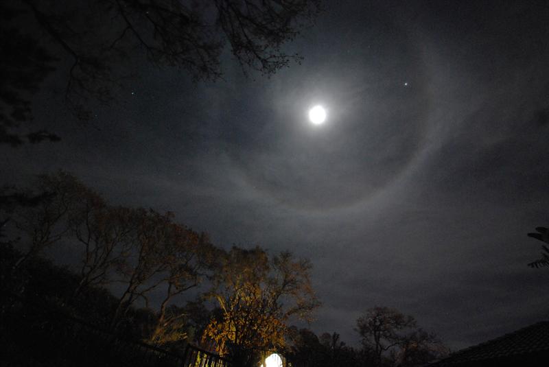 Jupiter Inside Lunar Halo