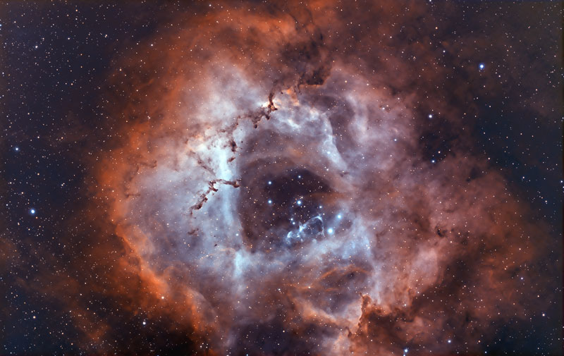 Rosette in H-Alpha and OIII