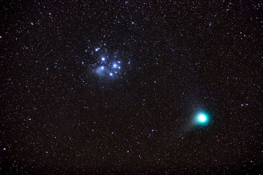 Comet Machholz & M45 image