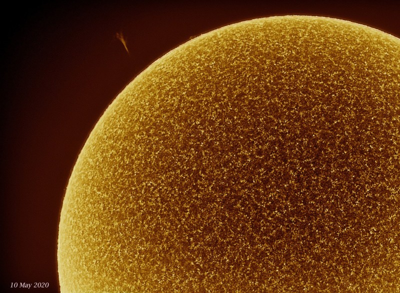 H-alpha of the sun, 10th May 2020