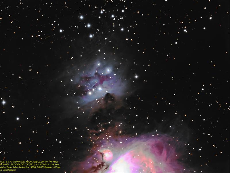 NGC 1977 Running Man Reflection Nebula plus