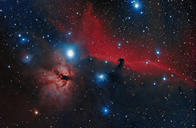 Horsehead and Flame Nebula