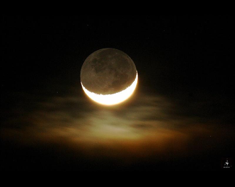 Setting Crescent moon