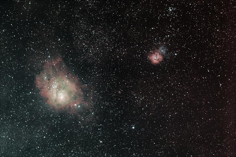 Lagoon and Triffid Nebulae