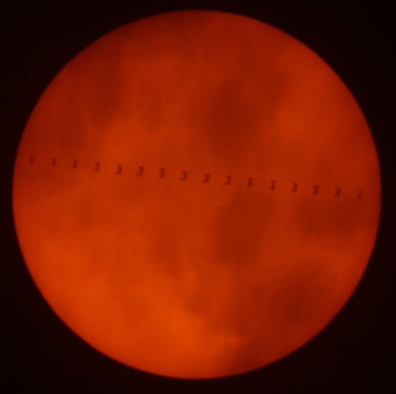 ISS transit of the Sun 2020-06-21 image