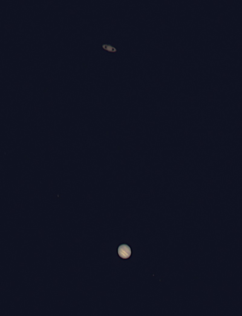 Jupiter with Moons and Saturn Conjunction 12-20-2020