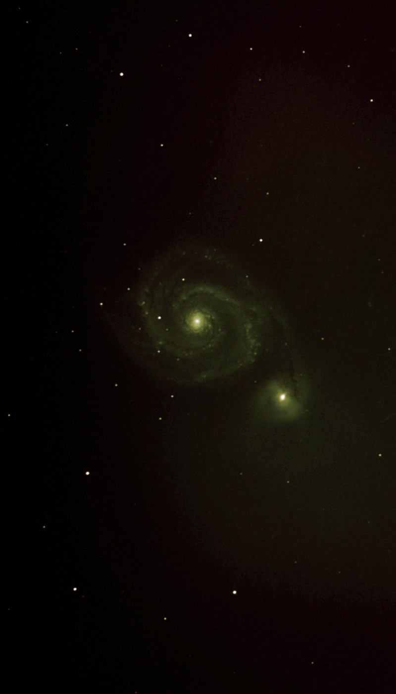 Whirlpool Galaxy m51 on a Full Moon Night