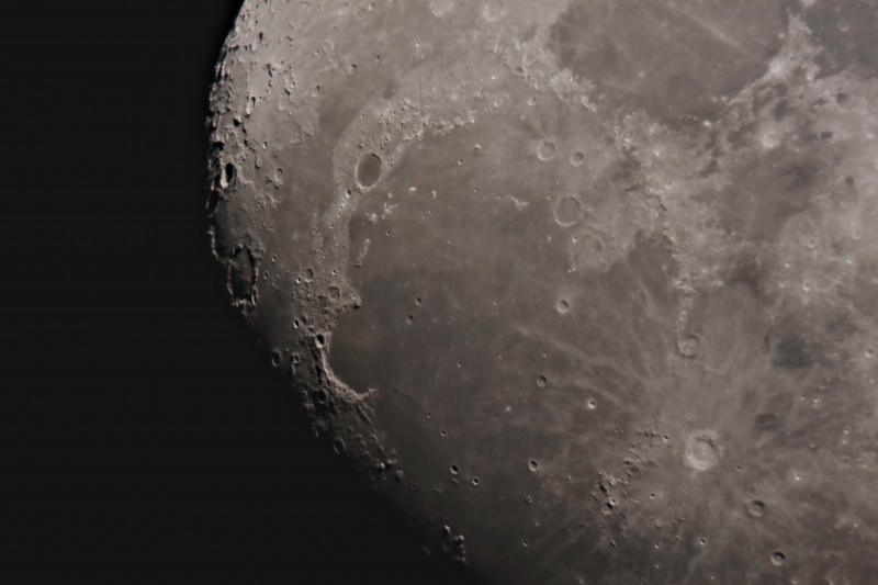 Waxing Gibbous Moon 27-Jan-2018: Soon to be Super Blue Blood Moon