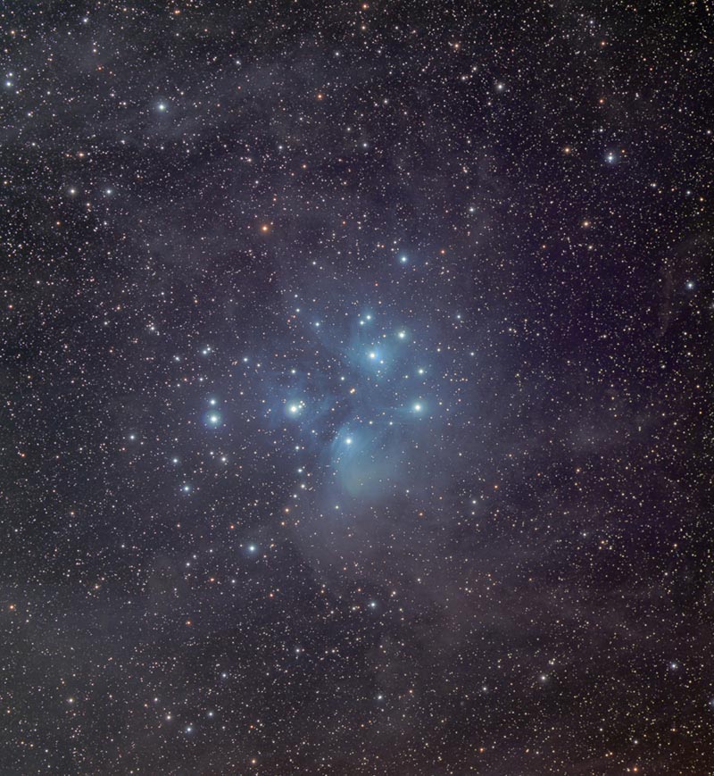 M45 Pleiades and dust