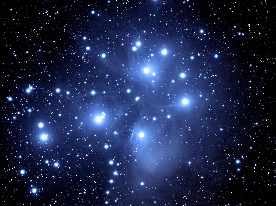M45 through my Little bitty scope.