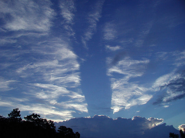 Cast Shadows on cirrus clouds