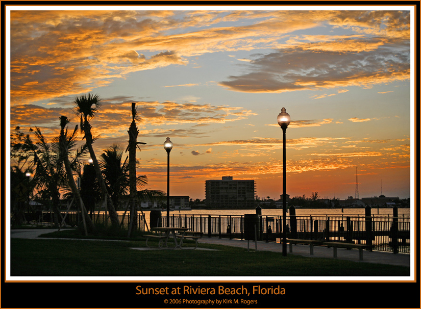 Sunset at Riviera Beach, Florida