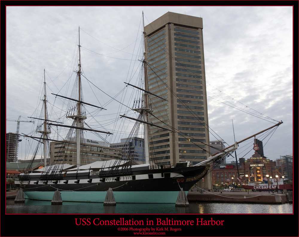USS Constellation in Baltimore Harbor