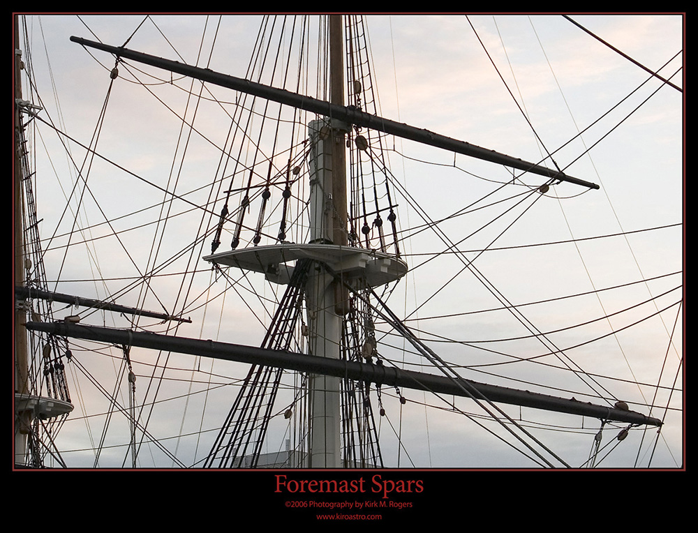 Foremast Spars of the USS Constellation in Baltimo