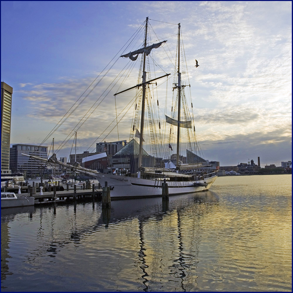 Ship Clipper City in Baltimore Harbor