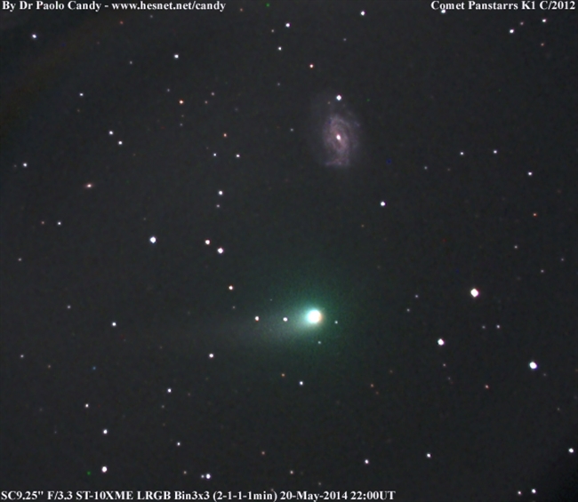 Comet Panstarrs K1 C/2012 & Galaxy