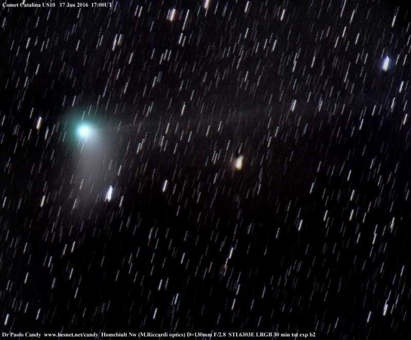 Comet catalina US10 at its minum distance from Earth