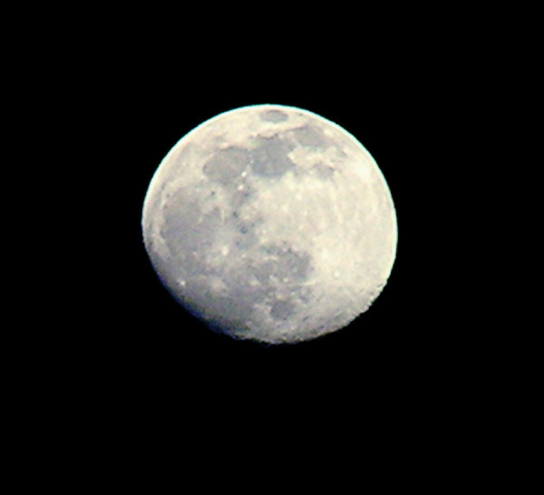 Moon through camera zoom