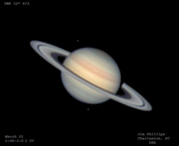 Saturn with Tethys and Dione. TNB 1O F/9