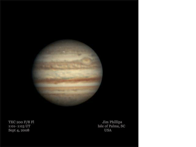 Jupiter with TEC 200 F/8 Flourite