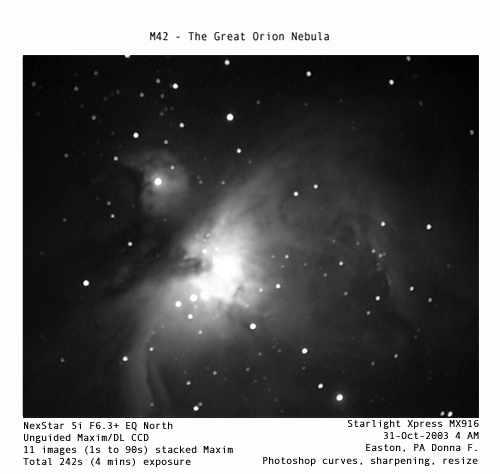 M42 Great Orion Nebula NexStar 5i