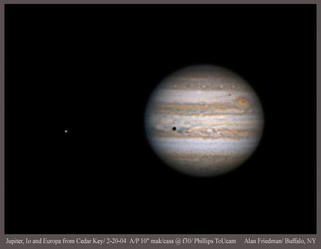 Jupiter, Io and Europa