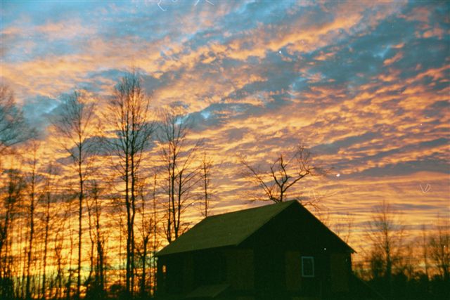 Aurora driven sunset
