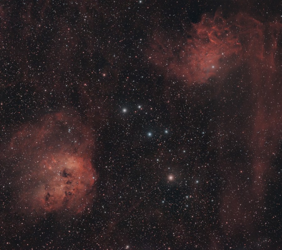 The Flamin Star AE AUriga and Tadpole Nebula Mosiac