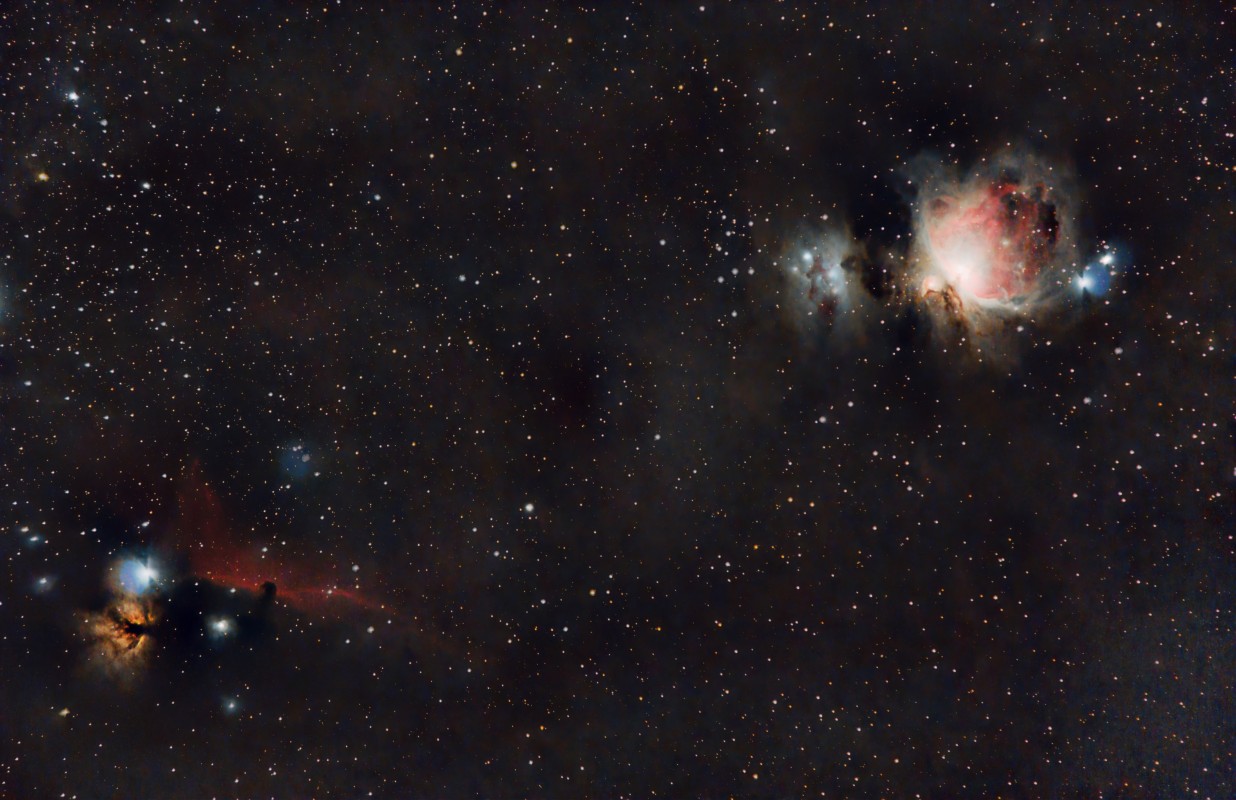 Orion Nebula and Horsehead/Flame Nebulae